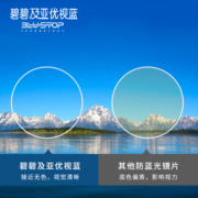 正品/假一罚十】依视路防蓝光镜片1.60碧碧及亚优视蓝+送镜框一副