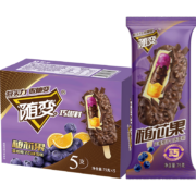 蒙牛 随变随芯果蓝莓橙子口味雪糕75g*5支/盒  *6件 【赠随心脆70克*30支】+凑单品