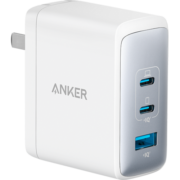 ANKER安克氮化镓充电器GaN2 100W三口快充大功率小体积iPhone14/13/12/11/8手机笔记本平板充电头白