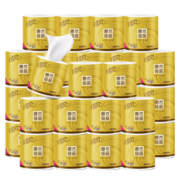 清风 金装卷纸30卷卫生纸4层140克有芯卷纸手纸卷筒纸整箱 30卷