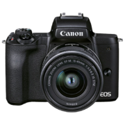618预售，PLUS会员：Canon 佳能 EOS M50 Mark II APS-C画幅 微单相机 黑色 EF-M 15-45mm F3.5 IS STM 变焦镜头 单头套机