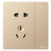 Midea 美的 开关插座 5孔86型通用 金色 E01