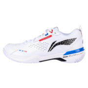 李宁（LI-NING）羽毛球鞋刀锋pro男款缓震透气专业比赛运动鞋AYAT005-1标准白44码