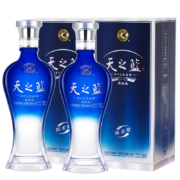 京东百亿补贴：洋河蓝色经典 天之蓝52度浓香型白酒520ml*2瓶 赠礼袋