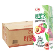 汇源果汁 鲜果饮 新日期 新鲜蜜桃200ml*12盒 赠虎皮鸡爪1袋
