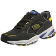 斯凯奇（Skechers）男鞋休闲鞋 潮流百搭复古老爹鞋 轻便厚底增高鞋237145 黑色/黄色/BKYL 41