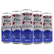 进口1664白啤500ml*5罐装果味1664罐装柑橘味临期啤酒Kronenbourg