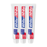 LION狮王 WHITE&WHITE进口大白葡萄柚小苏打美白牙膏 120g*3