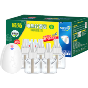 PLUS会员：lanju 榄菊 电蚊香液 5瓶150晚+定时加热器