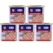 梅林（MALING）午餐肉罐头 开盖即食 方便速食 340g*5罐（2款交替发货））