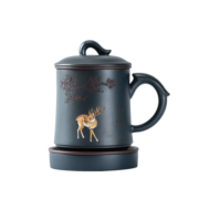 金镶玉 宜兴紫砂杯 茶杯办公杯宜兴原矿 松禄杯