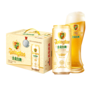青岛啤酒（TsingTao）全麦白啤啤酒 500ml*12听 整箱装