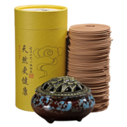 驱蚊老山檀香盘香艾草蚊香家用香薰沉藏香厕所卫生间除臭除味熏香