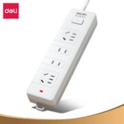 阻燃PP材质！deli 得力 18251 新国标安全插排 2m