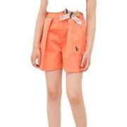 HAZZYS 哈吉斯 儿童复古休闲裤 浅橙色 110cm