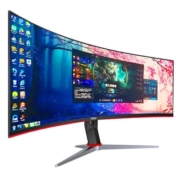 AOC带鱼屏4K144Hz显示器34英寸电竞游戏CU34G2XP曲面电脑2K三星32