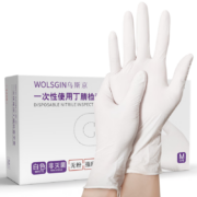 乌斯京（WOLSGIN）丁腈加厚耐用橡胶一次性手套100只/盒