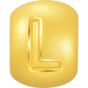 周生生黄金转运珠 足金Charme字母串珠 单颗定价生日爱意礼物随心组合 字母L