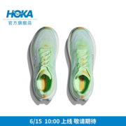 HOKA ONE ONE男女款马赫X竞赛公路跑步鞋Mach X回弹缓震 青柠色 / 亮海蓝-女 38/235mm