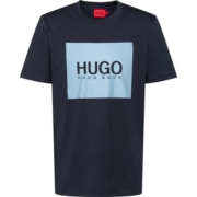 【618预售】HUGO BOSS雨果博斯款撞色印花棉质平纹针织短袖T恤