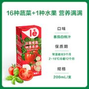 四季乐活 番茄白桃汁 200ml*6支