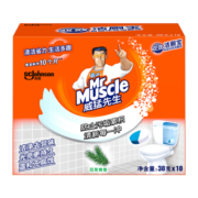威猛先生（Mr Muscle） 洁厕宝 38g*10块 百草香型 蓝泡泡洁厕块 厕所马桶清洁祛垢