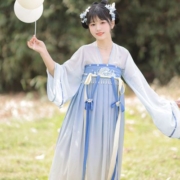 池夏x三丽鸥联名款【海绵绵】大耳狗唐制齐胸衫裙原创改良汉服女