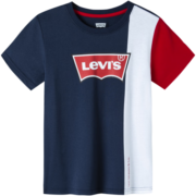 Levi's 李维斯童装男童短袖T恤夏季儿童纯棉舒适亲肤透气针织休闲上衣 深靛蓝（E916） 150/72(M)
