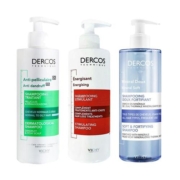 【自营】法国dercos薇姿绿标洗发水390ml 控油去屑止痒红标400ml