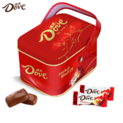 Dove 德芙 巧克力 手提铁盒红色 情人节礼物