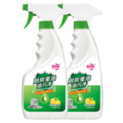 家洁客 厨房重油污油烟净 清新柠檬香去污垢 油烟机清洁剂 500ml*2瓶（泵+补）