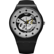 斯沃琪（Swatch）瑞士手表  原创系列 圣诞银魅 礼物 男女简约石英表SUOZ147