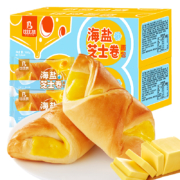 聚划算百亿补贴：比比赞 海盐芝士卷夹心面包整箱 300g