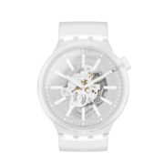 斯沃琪（Swatch）瑞士手表 BB果冻潮流简约透明石英男女复刻款腕表 SO27E106