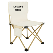 绿拾光（LVDAYS）户外折叠桌椅便携露营野餐车载阳台休闲喝茶桌椅 碳钢-米色方桌【配收纳袋】