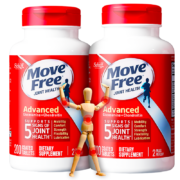 PLUS会员、需首购礼金：Move Free益节氨糖红瓶 硫酸软骨素加钙片 200粒*2瓶