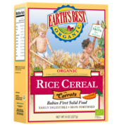 EARTHSBEST爱思贝米粉婴儿高铁有机欧版地球米粉世界婴幼儿营养米糊6个月宝宝辅食高钙铁锌 胡萝卜高铁有机米粉【227g加量装富含多种维生素】 227克