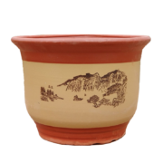 斗途园艺 红陶土花盆 口径19CM