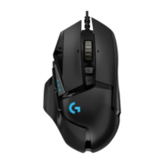 罗技（G） G502 HERO主宰者有线鼠标 游戏鼠标 HERO引擎 RGB鼠标 G系列电竞鼠标 G502HERO 有线鼠标 RGB灯光（自带配重）