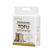 巴顿与珍妮 强除臭豆腐猫砂添加除臭彩珠混合 低粉尘快速结团可冲厕所 3合1混合猫砂2.3kg*2袋