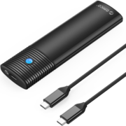 奥睿科（ORICO） M.2 NVMe/SATA NGFF双协议移动硬盘盒SSD固态笔记本电脑外置盒 【双协议/黑】内置散热马甲/免工具-单线版