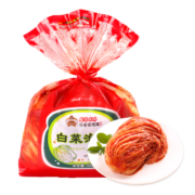 富爸爸韩国泡菜白菜泡菜1kg/袋 棵状未切 韩式辣白菜泡菜酱菜咸菜下饭菜