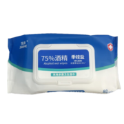 简禾（jianhe）季铵盐消毒湿巾酒精清洁杀菌灭菌一次性湿纸巾擦手巾棉片大包装 80抽*5包