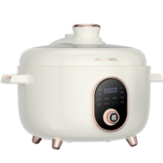 APIXINTL日本安本素电压力锅高压锅家用饭煲小型多功能4L智能电饭锅 标配+炖汤内胆【双内胆】