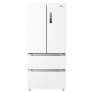 美的（Midea）19分钟急速净味508升变频一级能效法式四开门多门双系统白色家用冰箱大容量智能BCD-508WTPZM(E)