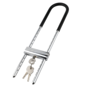 赛拓（SANTO）玻璃门锁U型锁 双开门锁 防盗锁具 加长款 18-39cm 0478