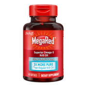 Schiff旭福 MegaRed脉拓南极磷虾油500mg软胶囊80粒（dha高纯度epa深海鱼油升级磷脂omega-3保健品送礼）
