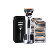 Gillette 吉列 致顺引力盒（1刀架9刀头+旅行盒+洁面20g*4）