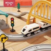 MingTa 铭塔 百变轨道电动小火车 27件套收纳桶装