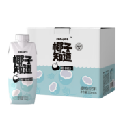 椰子知道0糖鲜椰汁无糖椰奶椰汁植物蛋白饮料咖啡伴侣低GI饮料330ml*6瓶